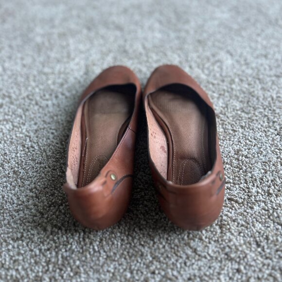 Corso Como Brown Leather Ballet Flats - Size 10 - Picture 3 of 6